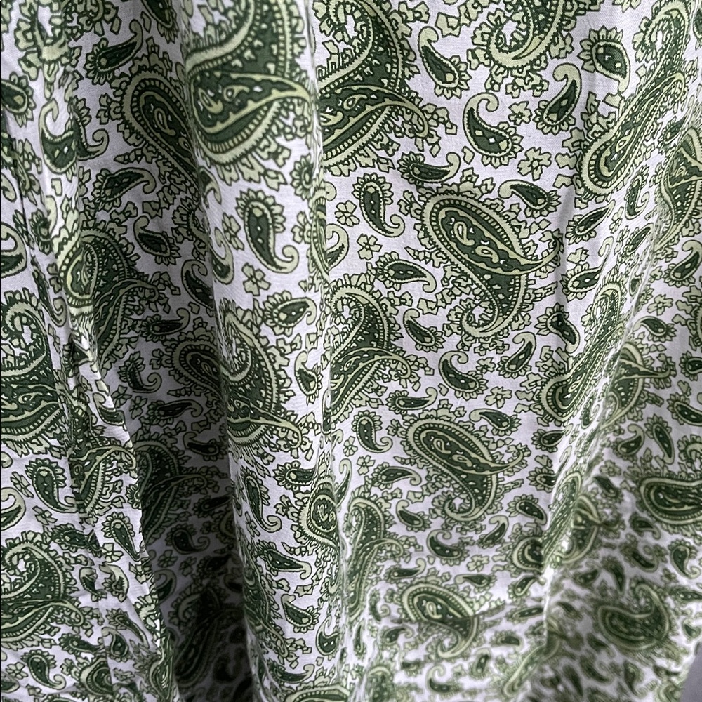 Faithfull the Brand Green Paisley Midi Dress Size: M - Picture 10 of 11